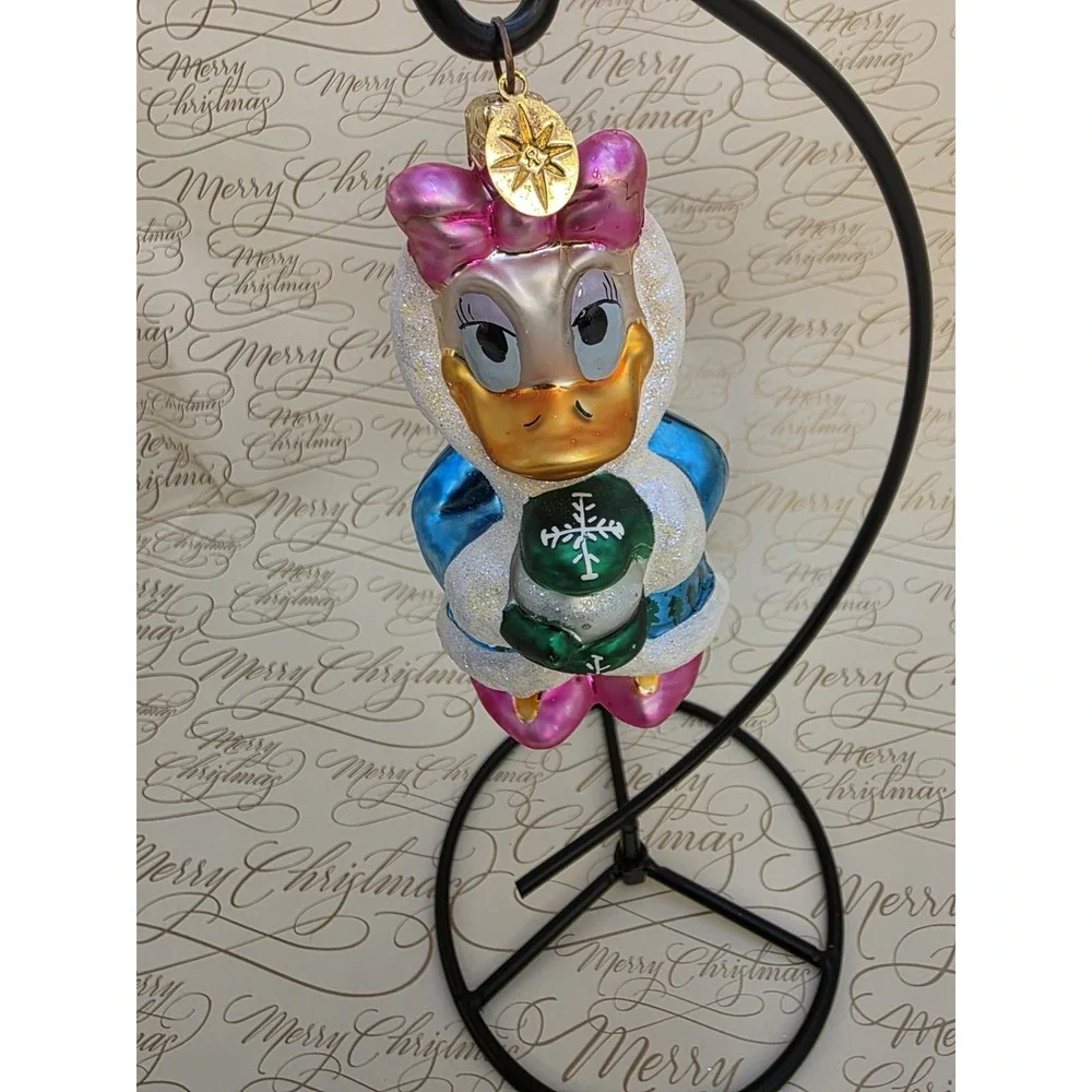 Christopher Radko Disney Jewel Daisy Snowball Daisy Duck Ornament 2000 VTG